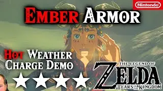 Ember Armor | HOT WEATHER CHARGE | All Upgrades | Full Cost | 4 Stars  | Zelda Tears Kingdom