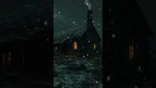 One Minute in a Snowbound Village #snow #rain #relax