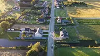 Vogelwaarde village and nature drone flight