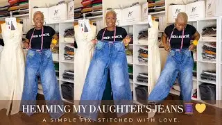 Hemming My Daughter&rsquo;s Jeans 🧵💛 | A Simple Fix, Stitched With Love