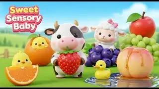 Sweet Fruit Friends & Animal Characters🍌Calm 3D Baby Sensory🐻