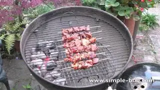 Pork kebab with a smokey barbecue sauce