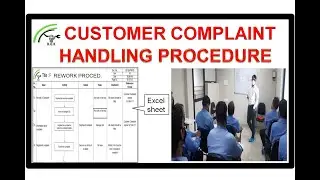 Customer Complaint handling procedure in Excel Sheet