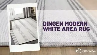 Dingen Modern White Area Rug