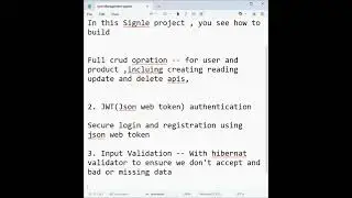 REST API Project Overview with Spring Boot | JWT Auth, CRUD, SQL DB & Security | Full-Stack Backend