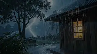 Heavy Rain and Thunder Sounds for Sleeping - Black Screen | Relaxing Storm Ambience to Sleep YUO