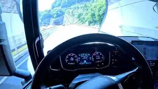 POV Truck Scania driving Switzerland over Swiss Alps #pov #truckdriver #truck #scania #alps #like
