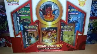 Charizard EX Red & Blue Collection Box Opening Pokemon Cards