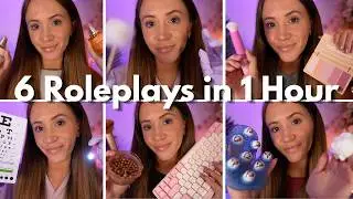 ASMR 6 Roleplays in 1 Hour ✨ (Eye Exam, Skincare, & More)