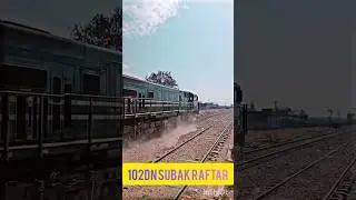 102dn subak raftar passing kala shah kako Railway station thunder speed#speedytrain #trainspeed