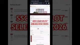 SSC MTS Slot Booking 2026 | Step-by-Step Process | Exam Date Selection #sscrecruitment #govtjobs