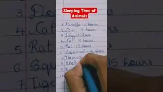 Sleeping Time of Animals ~| Learn and Grow #important #viral #shorts