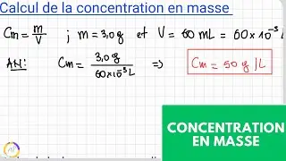 Calculer la concentration en masse d'une solution d'antibiotique