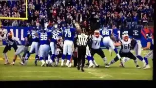 Steve Gostkowski kicks Game winning FG vs Giants with 0:01 left. Nov 15, 2015. Courtesy NFL.