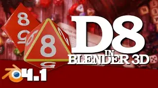 Polyhedral Dice Collection: D8 | 3D Modelling | Blender 4.1