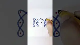 4&times;3 dots easy rangoli | Daily rangoli design | Renuka vaividhya | #rangolidesigns #indianart