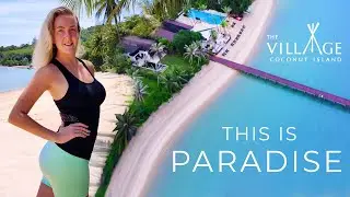 COCONUT ISLAND IS PARADISE  🏝️😱 🏝️ 15 mins Wake Up Morning Pilates Routine 🧘‍♀️ | The Village Hotel