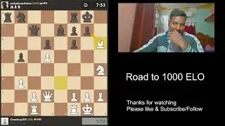 Chess rating climb Road To 1000 ELO part 16 #chess #checkmate #chessrating