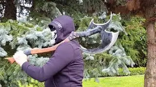 Making a Battle Axe -  How Making Huge Axe at Home