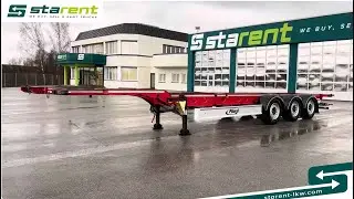 verkauft - Fliegl Containerchassis, 1x40, SAF &ndash; Achsen, TR24171, www.starent-lkw.com