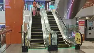 Hitachi car park escalators at Sunway Carnival Mall, Seberang Jaya, Penang, Malaysia