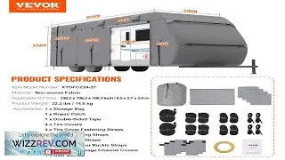 VEVOR Trailer Travel RV Cover 24 27 ft Class A Camper Cover Non Woven
