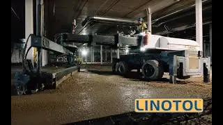Linotol - Mekaniserad golvläggning med laserläggare