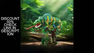 MOC Chameleon Model Building Blocks Horror Reptile Desert Lizard DIY Design Insect Botanical Bricks