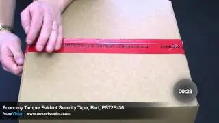 Economy Tamper Evident Security Tape, Red, PST2R-36