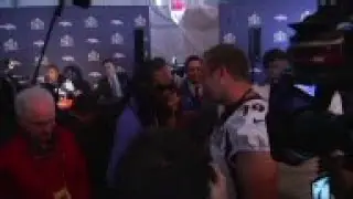 Snoop Dogg attends Denver Broncos media event; asks Peyton Manning a question