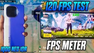 IQOO NEO 10R BGMI 120FPS TEST WITH FPS METER / IQOO NEO 10 GAMING TEST / IQOO NEO 10r PUBG TEST 🔥