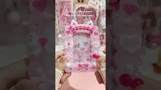 🍀【𝐔𝐧𝐛𝐨𝐱𝐢𝐧𝐠】Cure Yell Card & Toploader deco cream with cat and pink ribbon | Precure
