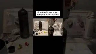 How to refill empty spray paint can #graffiti #spraypaint #spraypaintart #howto