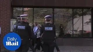 PC Harper's family arrive at Reading Magistrates' Court