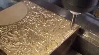 CNC Fr&auml;sen Messing Gravur Stempelplatte, Matritze, Formenbau. CNC Router brass engraving