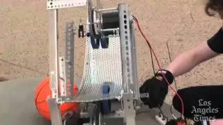 Robot shoots basketballs