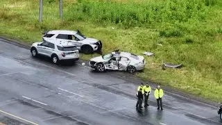 2 troopers injured in crash; I-91 North in Enfield closed