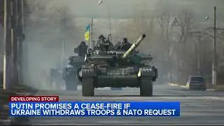 Putin promises cease-fire if Ukraine withdraws troops and NATO request