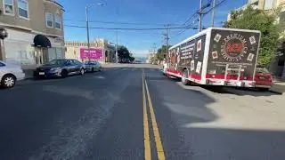 San Francisco City Streets - Balboa Ave Hill Bomb to Ocean Beach - Sunny day on the beach 4K walking