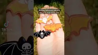 Making Bat Pins for Halloween Using Shrink Plastic #shrinkydinks