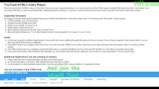 How To Get Html5 Player on Youtube