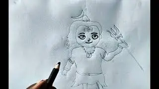 Cute Lord Shiva Drawing | Easy Chibi Mahadev Sketch Step by Step