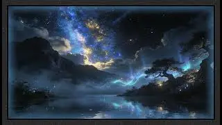 TV wallpaper with frame Night Sky 4K TV Wallpaper with Aurora & Milky Way&rdquo;