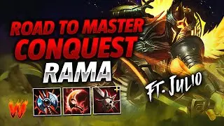 RAMA, EL LATE DE LOS ADCS TA FINO ft. Julio - Warchi - Smite Road to Master Conquest