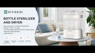 Baby Bottle Sterilizer & Dryer, 2-Layer Electric Steam All-in-One with HEPA Filter XDG-B05V1