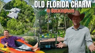 Explore Country Living on this 1.28 Acre Estate on the Historic Orange River in Buckingham, Florida!