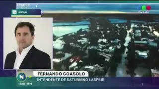 Quedan 140 evacuados por la inundaci&oacute;n en Saturnino Laspiur