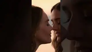 Grace & Alexa: Passionate Lesbians kiss! #wlw #kissing #kissingmoment