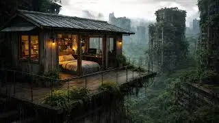 Relaxing Rain in an Almost Abandoned Green City | Soft Rain for Deep Sleep