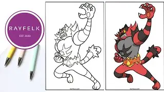 Incineroar Coloring Pages | Fire/Dark Pokemon Printable Coloring Pages | Pokemon Coloring Page